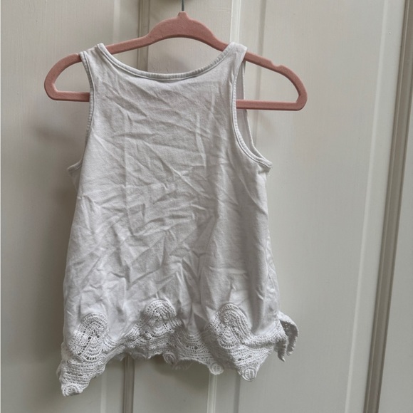 Polo by Ralph Lauren 2T Girls White Tank Top Blouse with Lace Hem - Picture 5 of 5